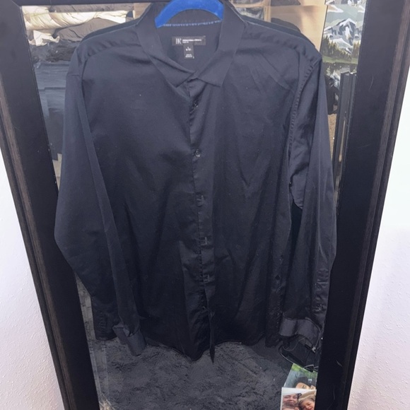 🖤 INC International Concepts Slim Fit Black Dress Shirt 🖤 - Picture 1 of 2